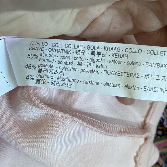 ZARA Zippered Turtleneck Collar Sleeveless Top • Light Baby Pink • M Medium - Picture 7 of 9